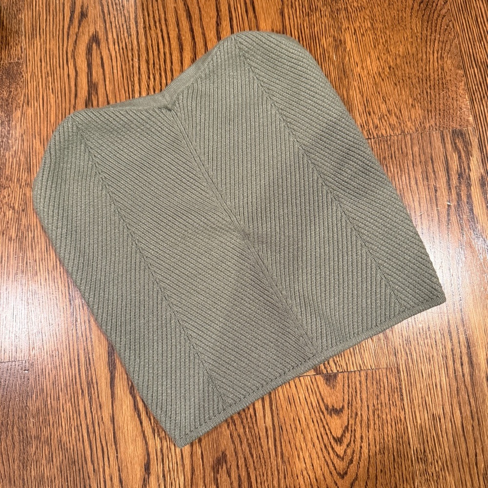 Aerie Olive Green Ribbed Knit Tube Top